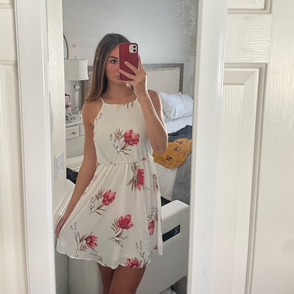 WHITE FLORAL DRESS - Picture 5 of 5